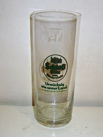 beer glass from the Schlossbru  brewery in Germany with the inscription 'Schlossbrau Urwuchsig Wie Unser Land'