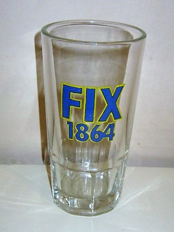 beer glass from the Fix brewery in Greece with the inscription 'Fix 1864'