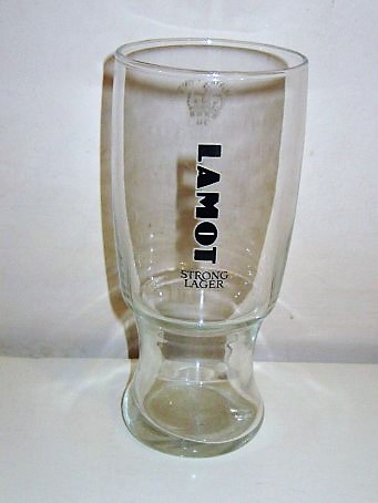 beer glass from the Lamot brewery in Belgium with the inscription 'Lamot Strong Lager'