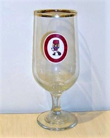 beer glass from the Watney Mann brewery in England with the inscription 'Watney Mann World Cup Ale'