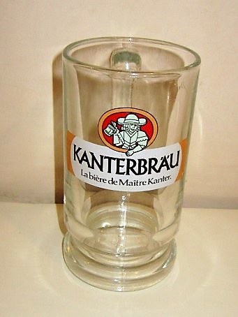 beer glass from the Kanterbrau brewery in France with the inscription 'Kanterbrau La Biere De Maiter Kanter'