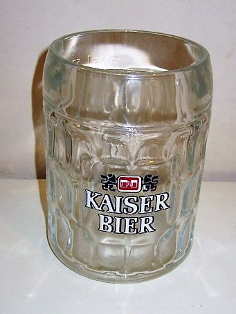 beer glass from the Aktiengesellschaft  brewery in Austria with the inscription 'Kaiser Bier'