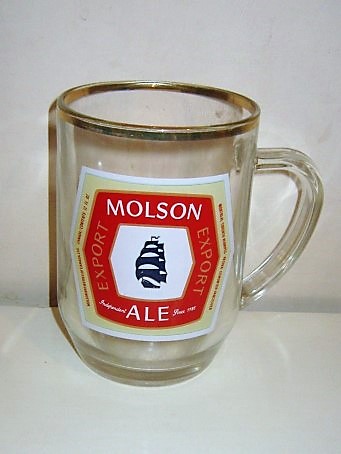 beer glass from the Molson Coors brewery in Canada with the inscription 'Molson Ale Export'