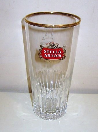 beer glass from the Stella Artois brewery in Belgium with the inscription 'Stella Artois Anno 1366'