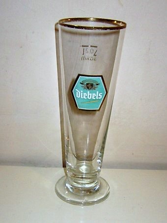 beer glass from the Diebels brewery in Germany with the inscription 'Diebels'