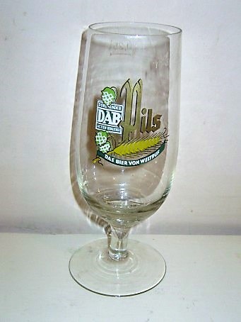 beer glass from the Dab brewery in Germany with the inscription 'Dortmunder DAB Aactien Brauerei Pils Das Bier Yon Weltruf'