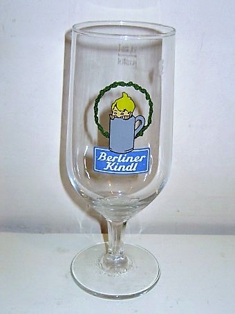 beer glass from the Berliner Kindl  brewery in Germany with the inscription 'Berliner Kindl'