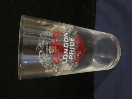 beer glass from the Fuller's brewery in England with the inscription 'Fullers London Pride Original Ale'