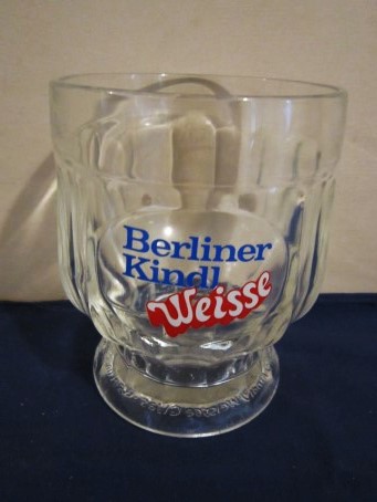 beer glass from the Berliner Kindl  brewery in Germany with the inscription 'Berliner Kindl Weisse'