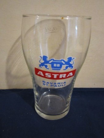beer glass from the St. Pauli Brewery brewery in Germany with the inscription 'Astra Bavaria St Pauli '
