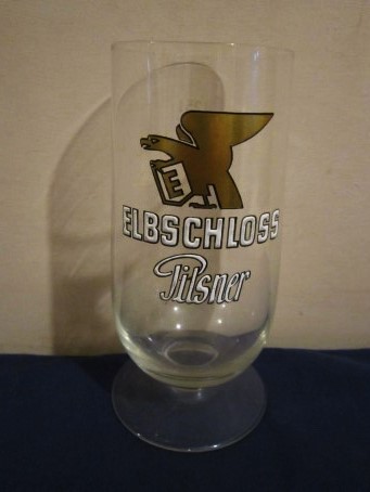 beer glass from the Elbschloss brewery in Germany with the inscription 'Elbschloss Pilsner'