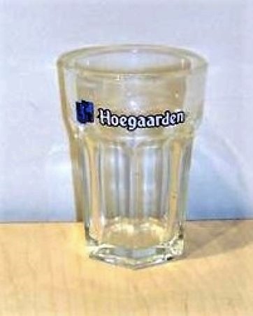 beer glass from the Hoegaarden  brewery in Belgium with the inscription 'Hoegaarden '