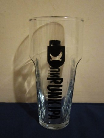 beer glass from the Brew Dog brewery in Scotland with the inscription 'Punk IPA'