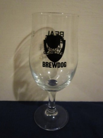 beer glass from the Brew Dog brewery in Scotland with the inscription 'Brewdog'
