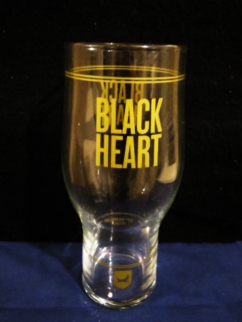 beer glass from the Brew Dog brewery in Scotland with the inscription 'Black Heart'