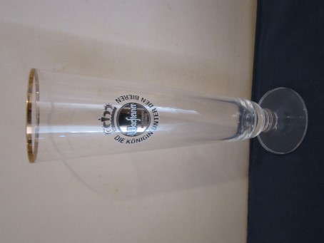 beer glass from the Warsteiner brewery in Germany with the inscription 'Warsteiner Premium verum Die Konigin Unter Den Bieren'