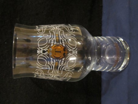 beer glass from the Thornbridge brewery in England with the inscription 'Thornbridge Since T 2005'
