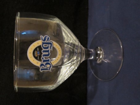 beer glass from the Gouden Boom  brewery in Belgium with the inscription 'Brugs Witibier Biere Blanche'
