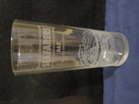 beer glass from the George Gale brewery in England with the inscription 'Seafarers English Ale'