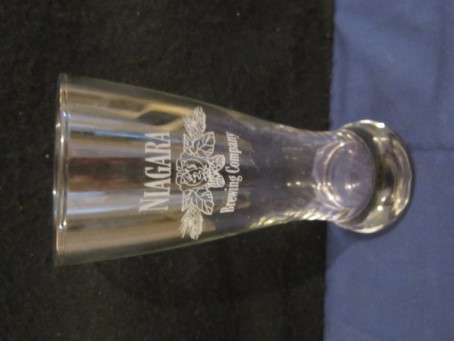 beer glass from the Niagara  brewery in Canada with the inscription 'Niagara Brewing Company'