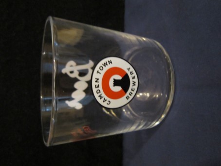 beer glass from the Camden Town  brewery in England with the inscription 'Camden Town Brewery'