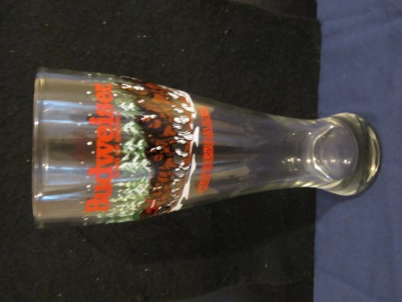 beer glass from the Anheuser Busch brewery in U.S.A. with the inscription 'Budweiser King Of Beers, Clydesdales '