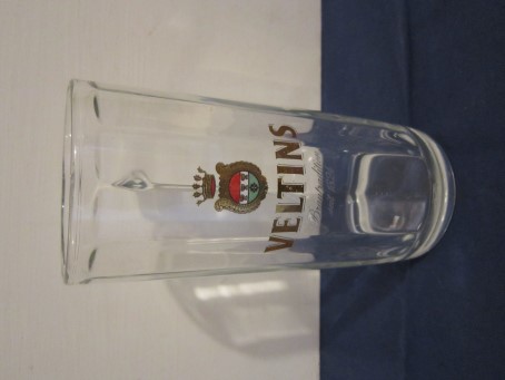 beer glass from the Veltins  brewery in Germany with the inscription 'Veltins Brautradition Seit 1824'