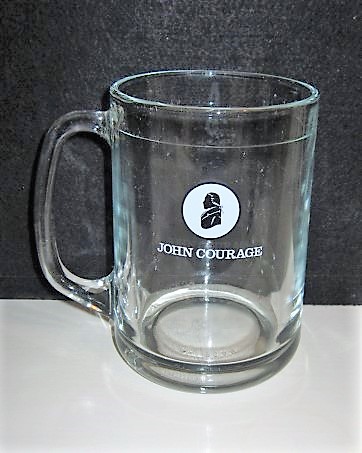 beer glass from the Courage brewery in England with the inscription 'John Courage'