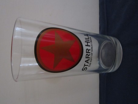 beer glass from the Star Hill brewery in U.S.A. with the inscription 'Star Hill, The Gift Of Great Beer'