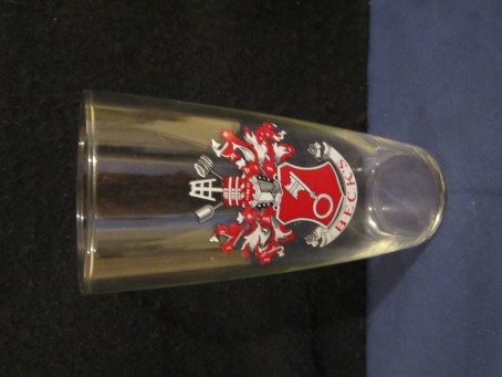 beer glass from the Beck & Co. brewery in Germany with the inscription 'Beck's Product Of Germany'