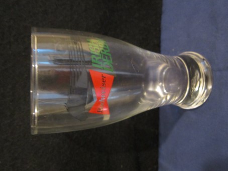 beer glass from the Anheuser Busch brewery in U.S.A. with the inscription 'Budweiser Irish Derby'