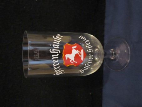 beer glass from the Herrenhauser brewery in Germany with the inscription 'Herrenhauser Pilsner Spesial'