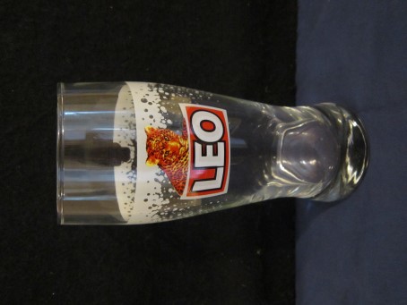 beer glass from the Boon Rawd brewery in Thailand with the inscription 'Leo'