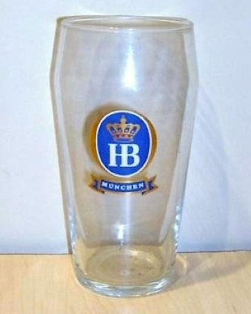beer glass from the HB Munchen brewery in Germany with the inscription 'HB Munchen'
