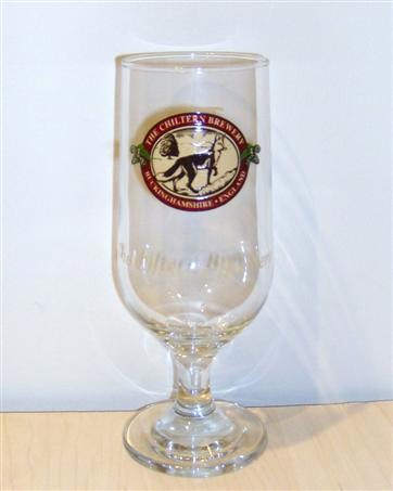 beer glass from the Chiltern brewery in England with the inscription 'The Chiltern Brewery Buckinghamshire England The Chiltern Brewery'