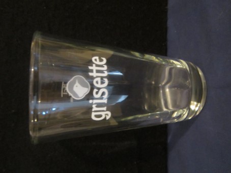 beer glass from the St-Feuillien brewery in France with the inscription 'Grisette'