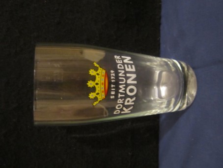 beer glass from the Kronen  brewery in Germany with the inscription 'Dortmunder Kronen'