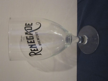 beer glass from the The West Berkshire Brewery brewery in England with the inscription 'Renegrade Brewery'