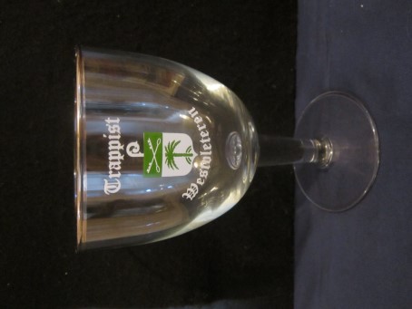 beer glass from the Westvleteren brewery in Belgium with the inscription 'Trappist Westvleteren'