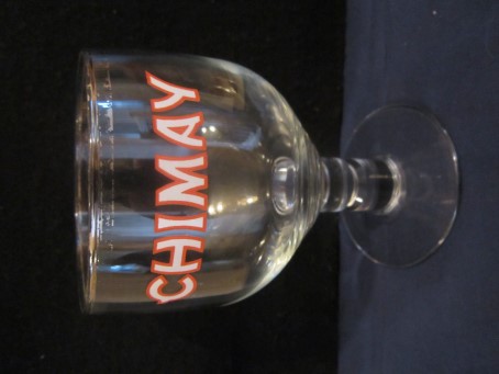 beer glass from the Chimay  brewery in Belgium with the inscription 'Chimay'