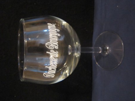 beer glass from the Verhaeghe brewery in Belgium with the inscription 'Duchesse De Bourgogne'