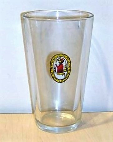 beer glass from the Theakston's  brewery in England with the inscription 'Seal Of The Peculier Of Masham 1741'