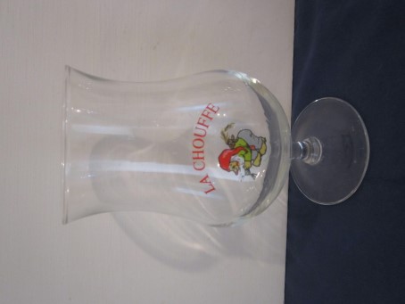 beer glass from the d'Achouffe brewery in Belgium with the inscription 'La Chouffe'