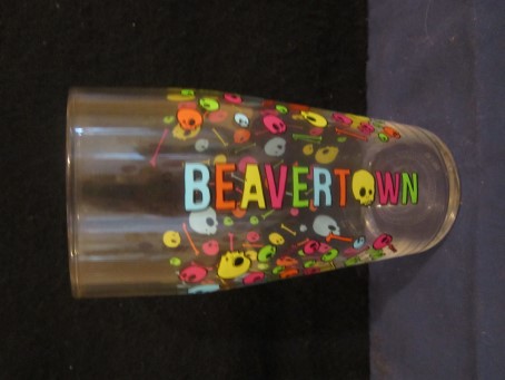 beer glass from the Beavertown brewery in England with the inscription 'Beavertown'