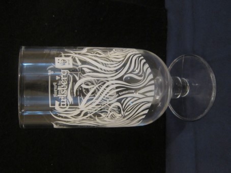 beer glass from the Carlsberg brewery in Denmark with the inscription 'Carlsberg Export'