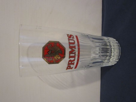 beer glass from the  Haacht brewery in Belgium with the inscription 'Primus Haacht'