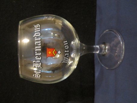 beer glass from the St. Bernardus  brewery in Belgium with the inscription 'St Bernardus Waton'