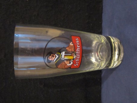 beer glass from the Berliner-Schultheiss brewery in Germany with the inscription 'Schultheiss'