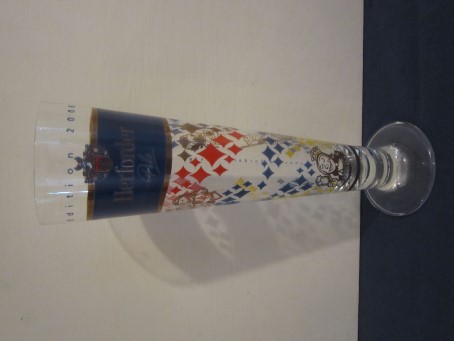 beer glass from the Herforder  brewery in Germany with the inscription 'Herforder Pils Edition 2006'