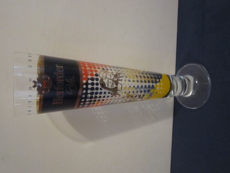 beer glass from the Herforder  brewery in Germany with the inscription 'Herforder Pils Edition 2007'